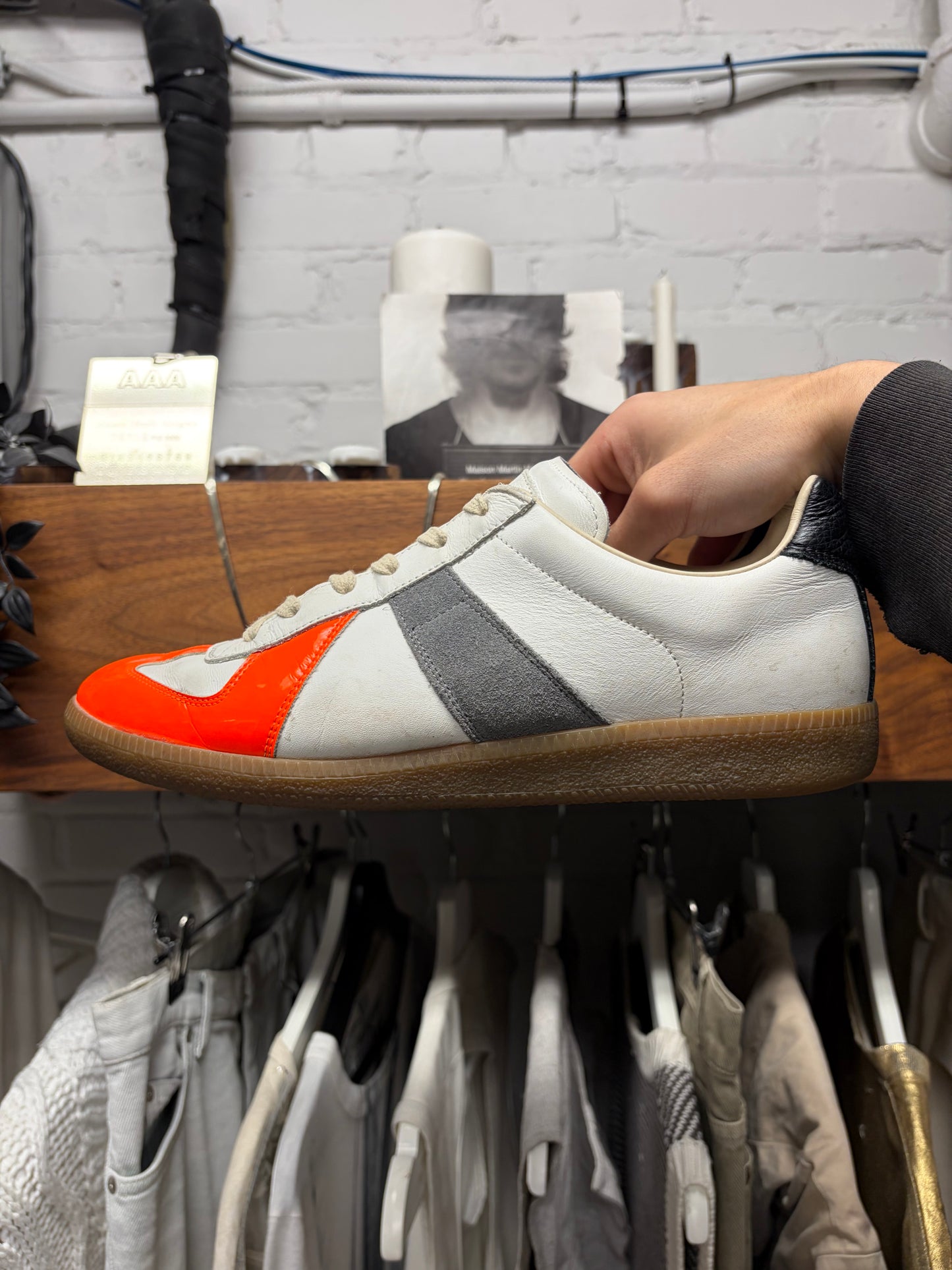 Maison Margiela ‘G.A.T.’ Patent Leather Toebox Low Top Sneakers