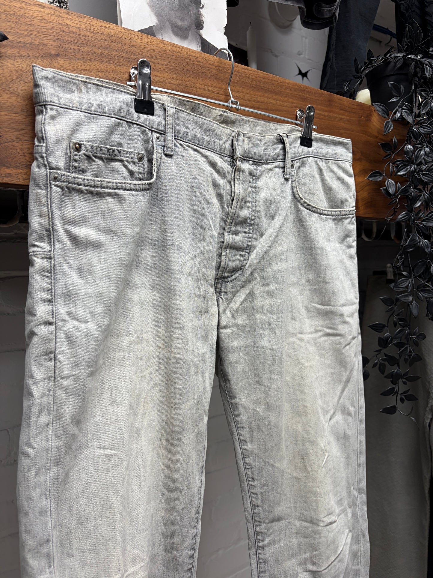 Dior Homme ‘Japan Exclusive’ Light Washed Grey Skinny Jeans