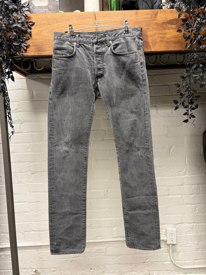 Dior Homme Grey ‘Clawmark’ Distressed Skinny Jeans
