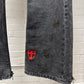 AW2024 Enfants Riches Deprimes Flared Black ‘Patch Repair’ Denim