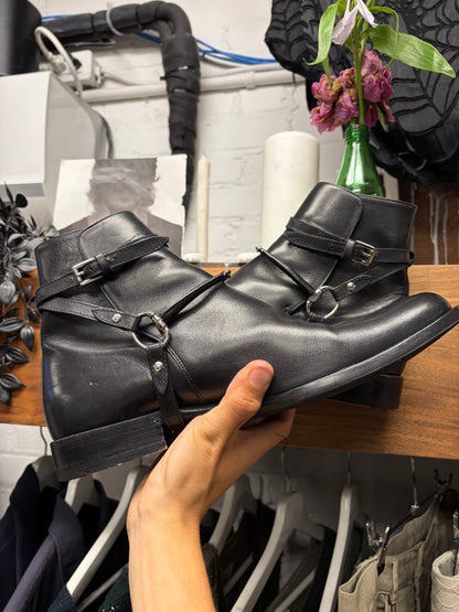Gucci ‘Horsebit’ Black Leather Side Zip Ankle Boots