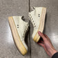 Rick Owens White Leather ‘Ramones’ Low Top Sneakers