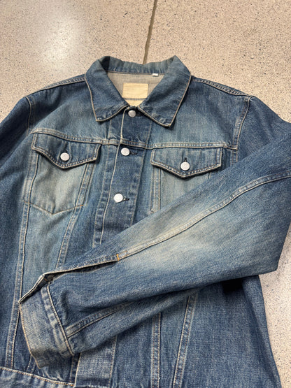 OG Helmut Lang ‘Vintage Dark Denim’ Washed Blue Trucker Jacket