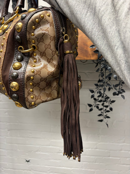 Vintage Gucci by Frida Giannini Waxed Canvas Monogram ‘Babouska’ Bag