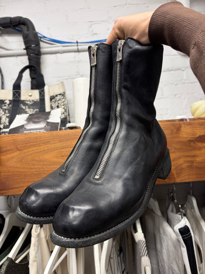 Guidi ‘PL2’ Black Horse Leather ‘Front Zip’ Boots Boots