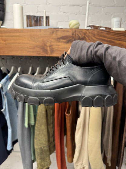 Rick Owens ‘Tractor’ Platform Sole Leather Derbies