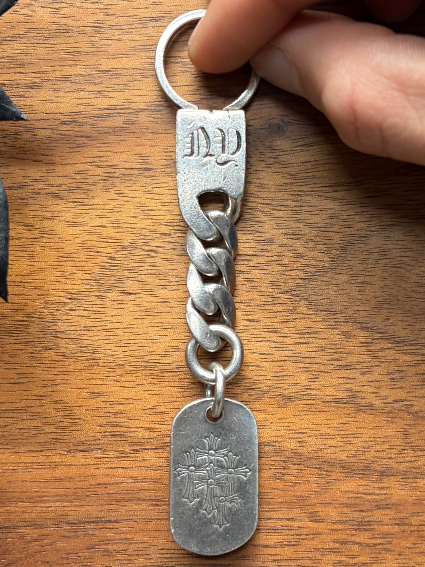 Vintage Chrome Hearts ‘Cemetery Cross’ New York Exclusive Dogtag Keychain