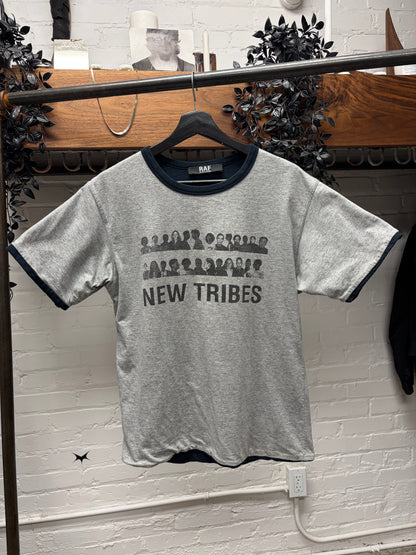 AW2010 Raf Simons ‘New Tribes’ Reversible Grey/Black Ringer T-Shirt
