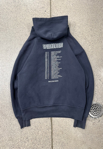 2018 Balenciaga ‘Speedhunters’ Oversized Heavyweight Cotton Hoodie