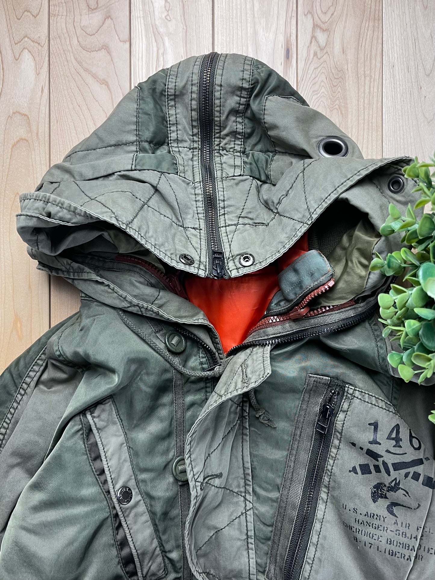 Avirex Reconstructed Split Hood Military Jacket