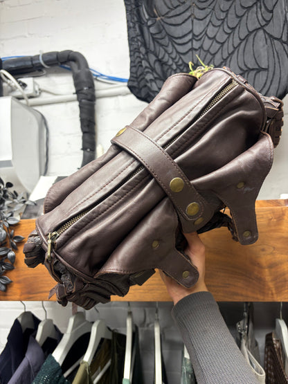 2000s Chloe ‘Silverado’ Brown Genuine Python Leather Shoulder Bag