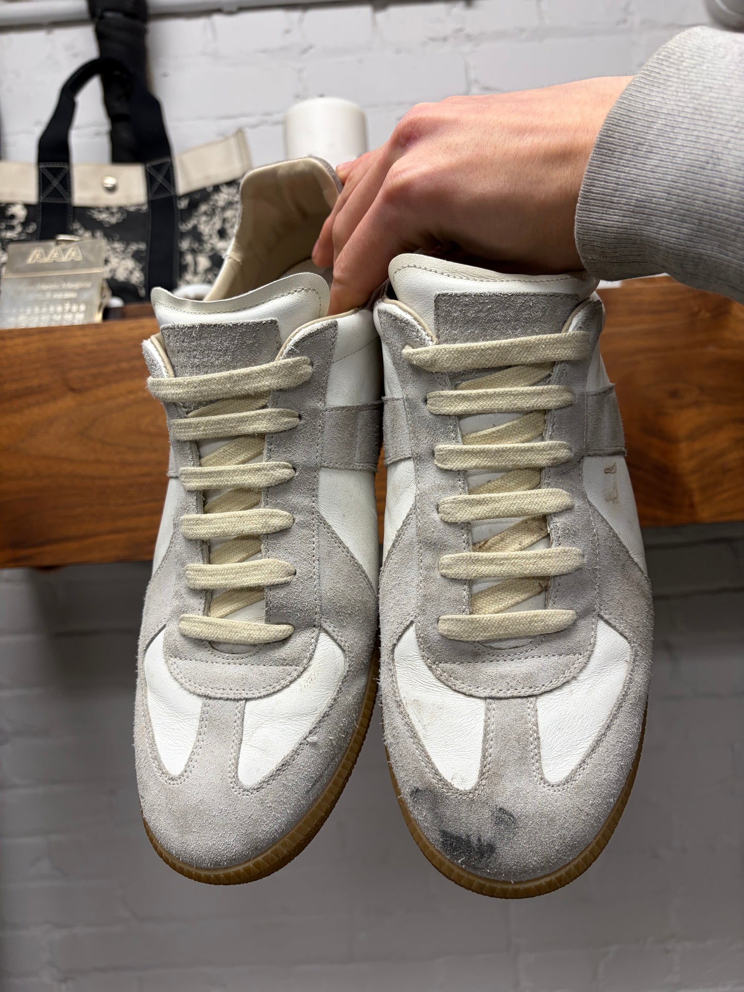 Maison Margiela ‘G.A.T.’ White/Gum Sole Low Top Sneakers