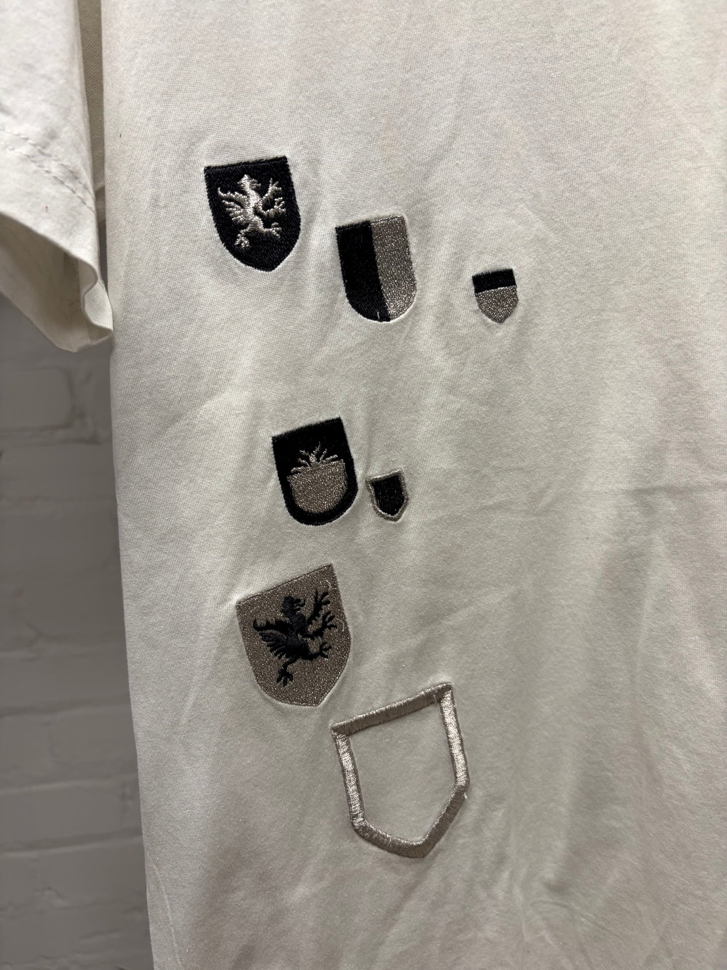 AW2002 Dior Homme by Hedi Slimane ‘Reflexion’ Embroidered Crest White T-Shirt