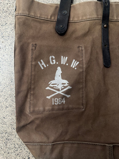 Hysteric Glamour Washed Brown Denim Tote Bag