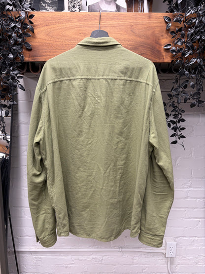 Rick Owens DRKSHDW ‘Sage’ Green Collared Work Shirt