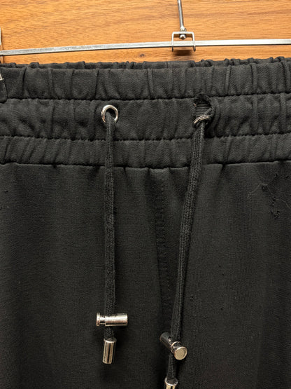 Balmain Side-Zip Black Drawstring Sweatpants