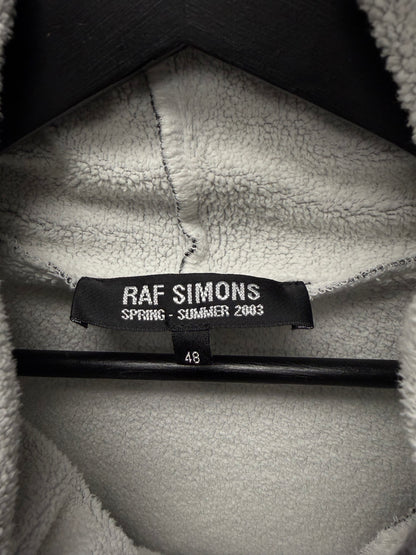 SS2003 Raf Simons Consumed ‘Penelope’ Blue/Grey Raw Hem Hoodie
