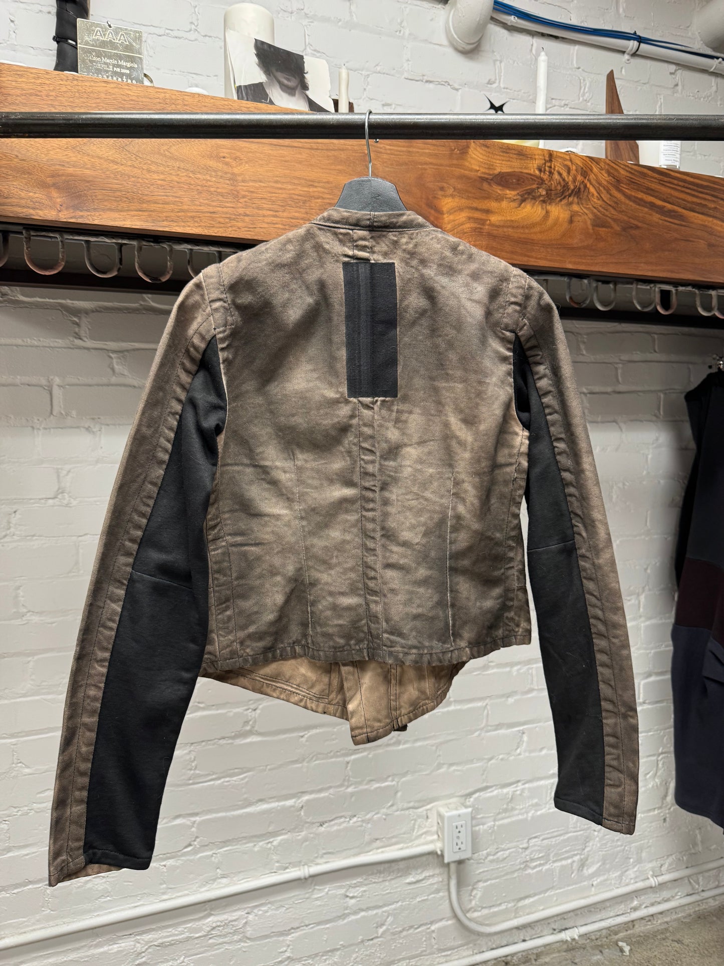 AW2005 Rick Owens ‘Slab’ Oiled Dust Brown Denim Jacket