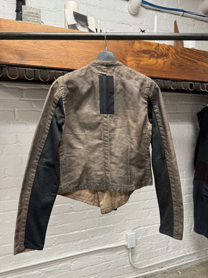 AW2005 Rick Owens ‘Slab’ Oiled Dust Brown Denim Jacket