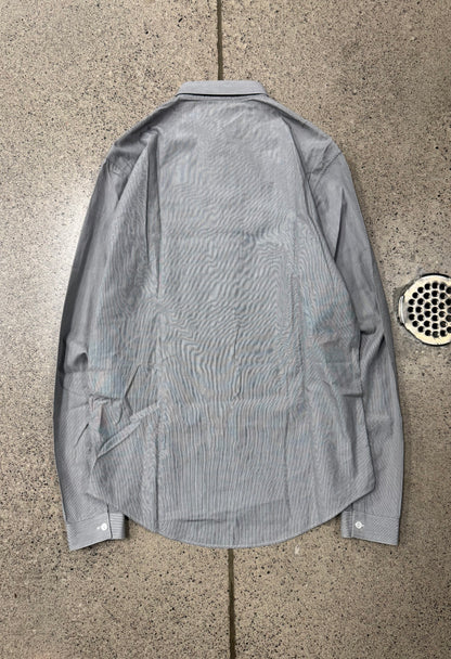 Dior ‘Bee Motif’ Pinstripe Embroidered Button Down Shirt