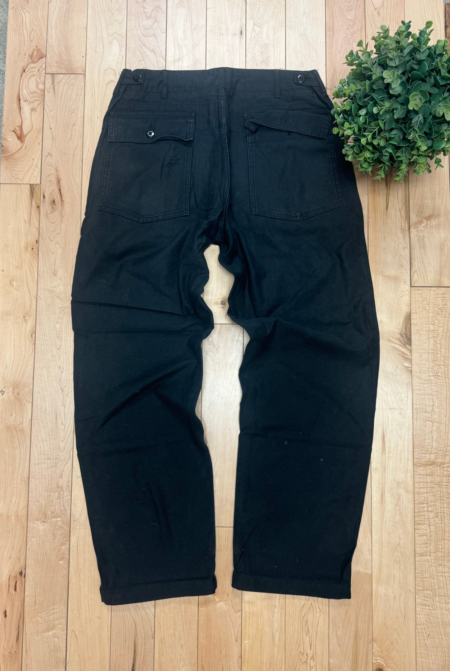 Engineered Garments Black Wide Leg Baker Pants