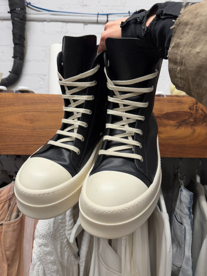 Rick Owens DRKSHDW ‘Double Bumper’ Ramones Leather High Top Sneakers