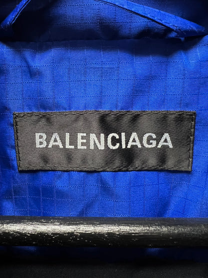 AW2018 Balenciaga C-Shape Cropped Blue Puffer Jacket