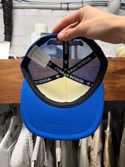Chrome Hearts ‘Eyechart’ Blue/White Mesh Trucker Hat