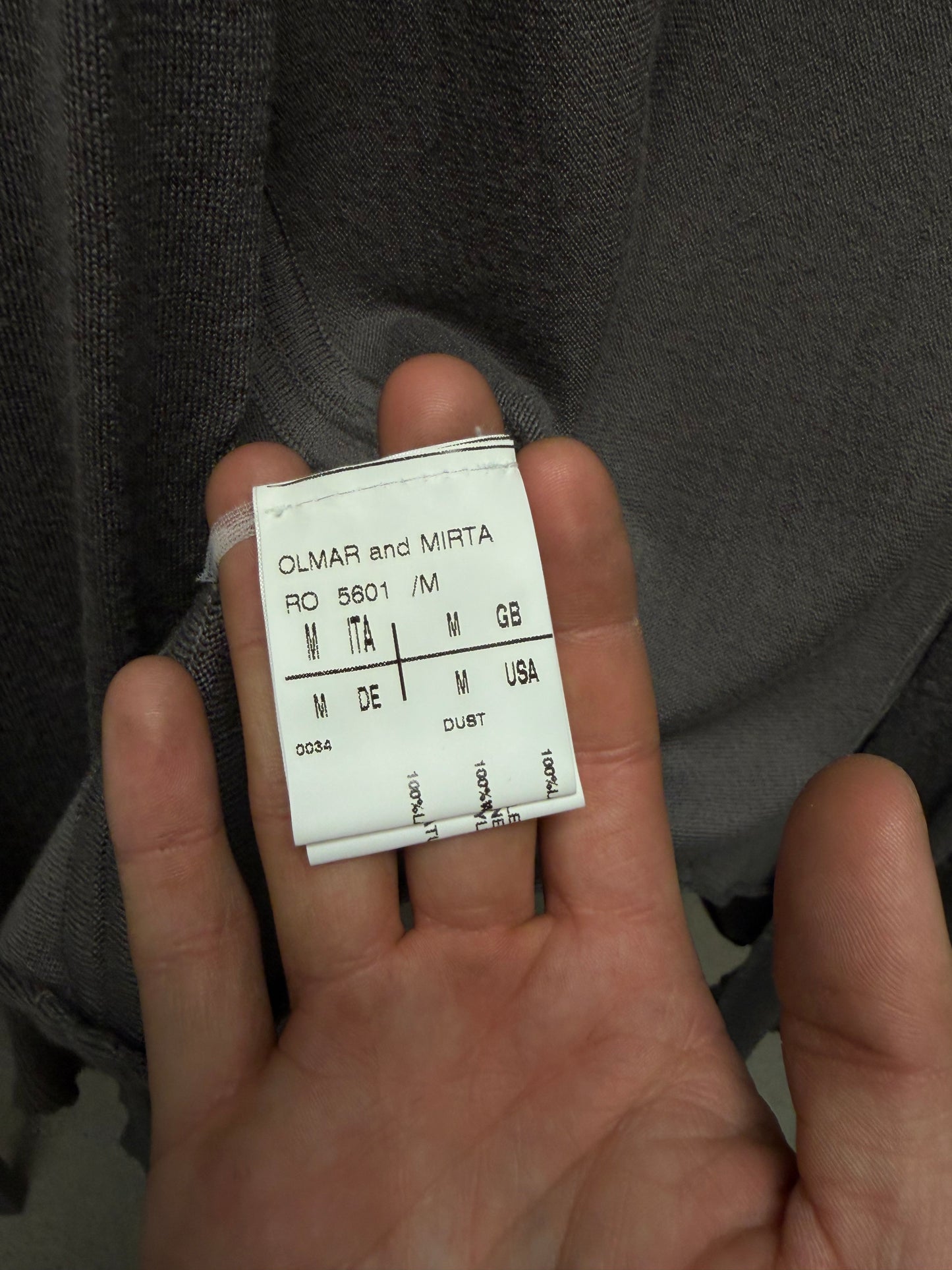 AW2007 Rick Owens ‘Exploder’ Dust Brown Waterfall Cardigan