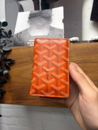 Goyard ‘Goyardine’ Orange Monogram Bifold Wallet