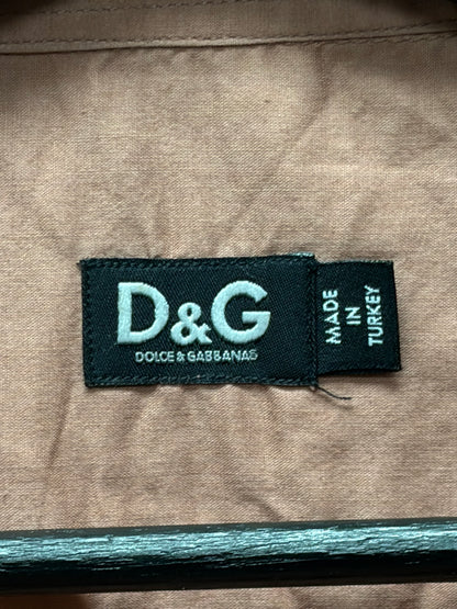 Dolce & Gabbana ‘Vintage Advertisement’ Clay Button Up Shirt