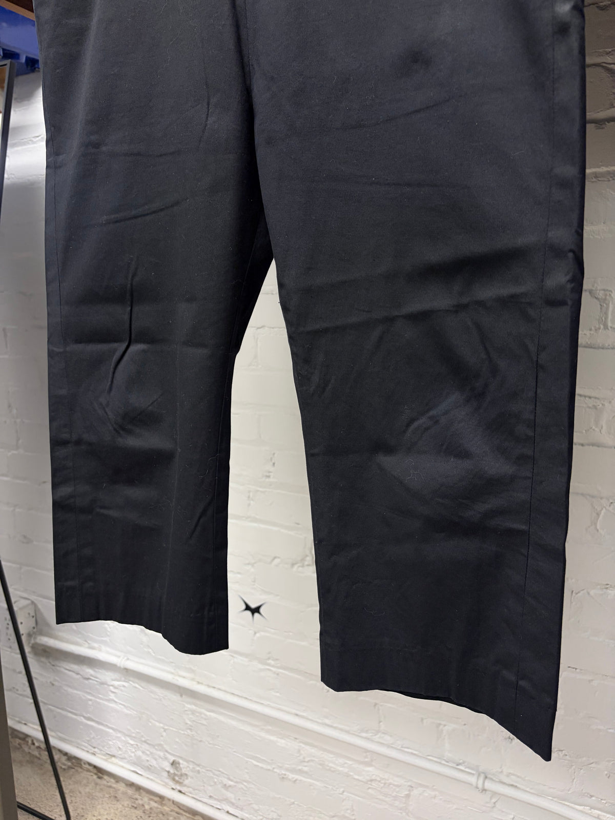 Rick Owens 3/4 Length Lightweight Black Straight Leg Pants