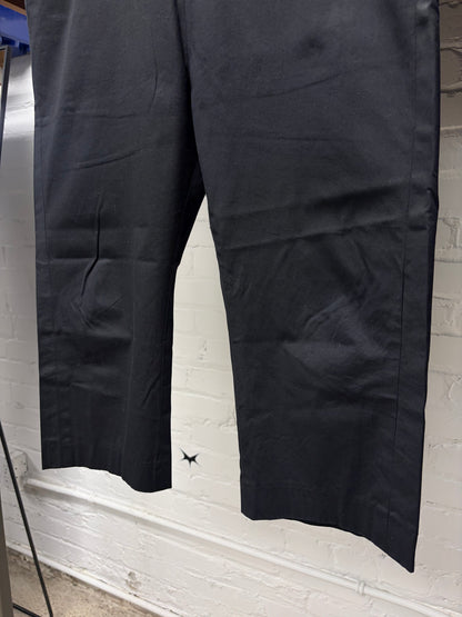 Rick Owens 3/4 Length Lightweight Black Straight Leg Pants