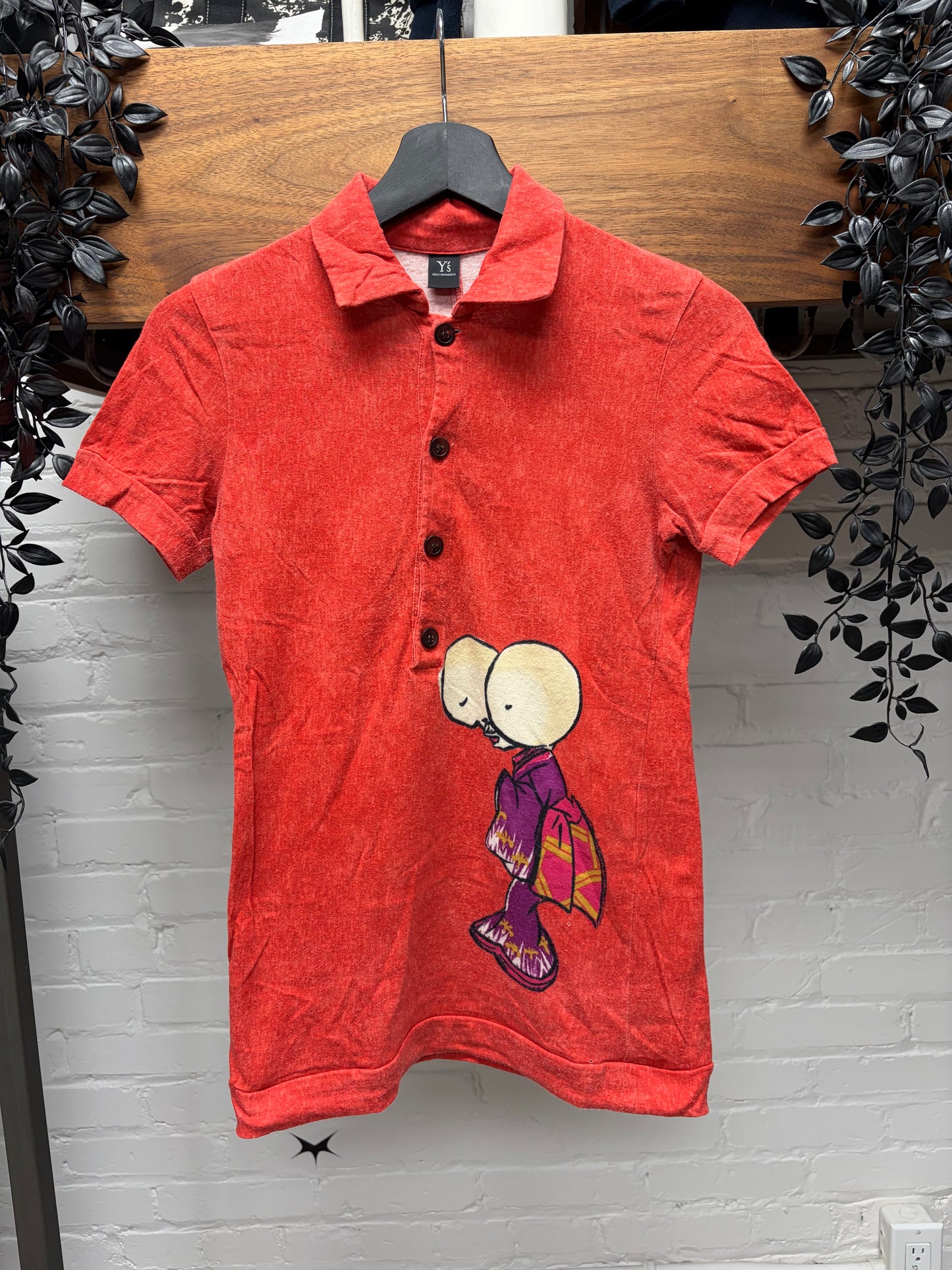 Yohji Yamamoto ‘Yokai’ Monster Red Graphic Polo