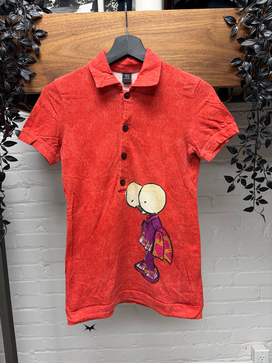 Yohji Yamamoto ‘Yokai’ Monster Red Graphic Polo