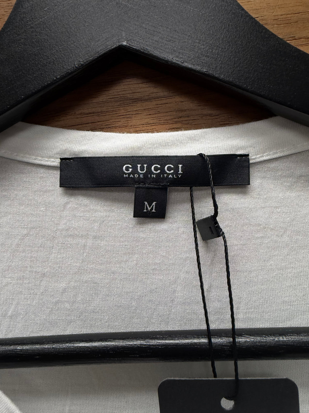 Gucci ‘Stripe Logo’ White Short Sleeve Fitted Henley T-Shirt