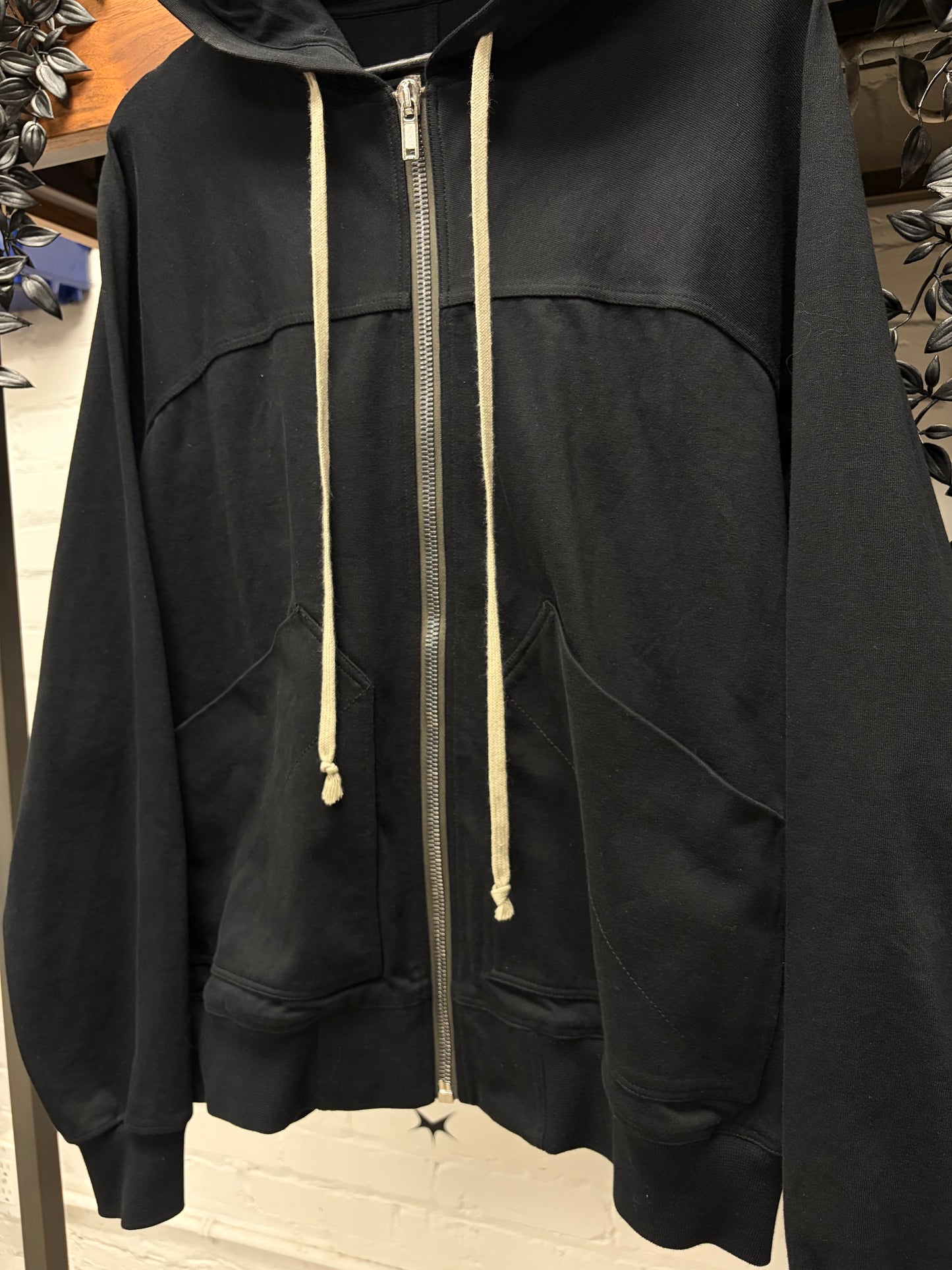 AW2022 Rick Owens ‘Strobe’ Jersey Cotton ‘Windbreaker’ Zip-Up Hoodie