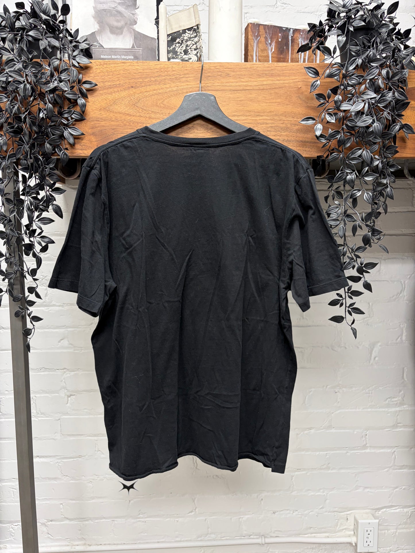 2018 Saint Laurent ‘Nails Logo’ Black Graphic T-Shirt