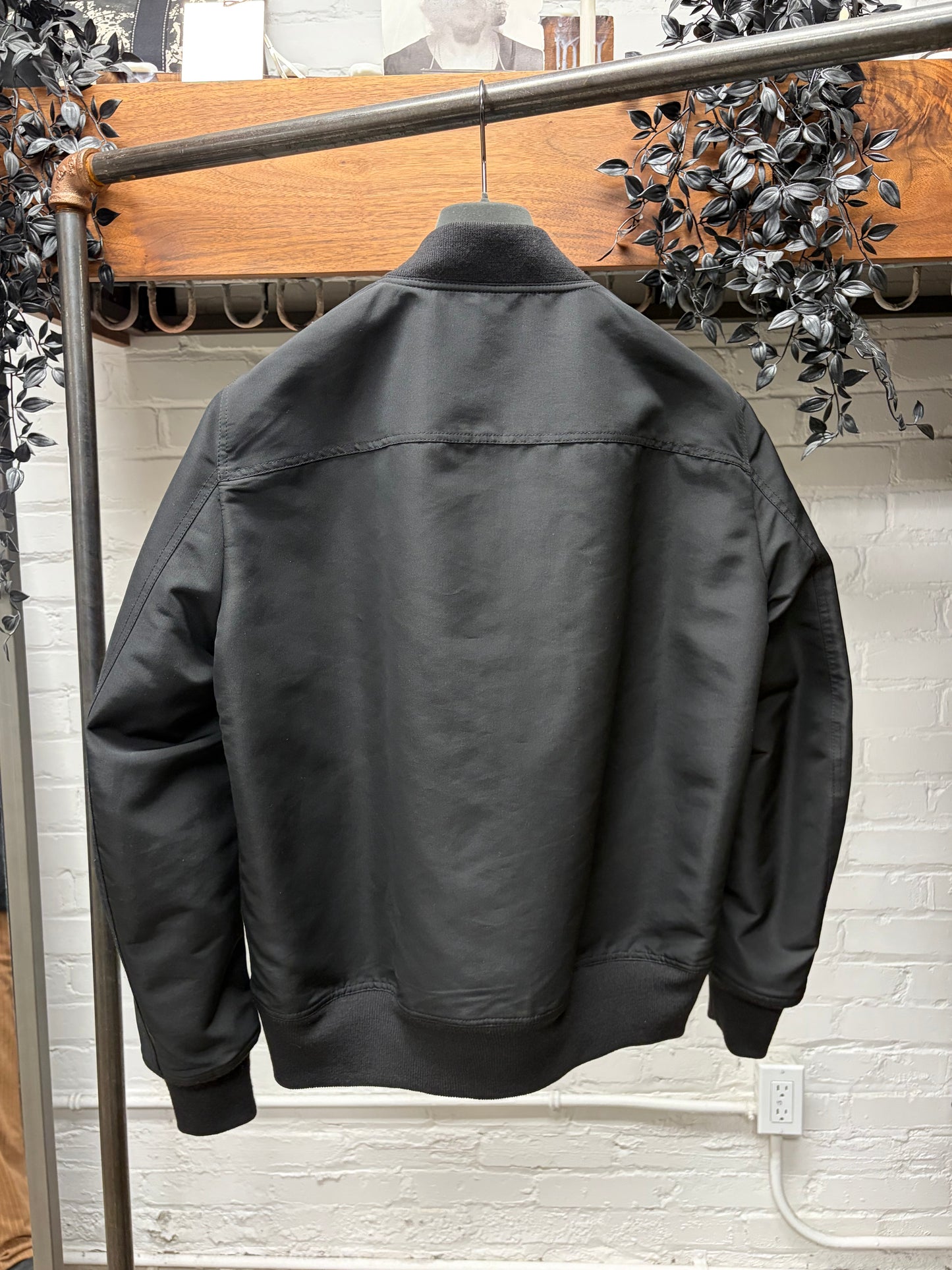 AW2021 Rick Owens ‘Phlegethon’ Black/Plum Reversible Bomber Jacket