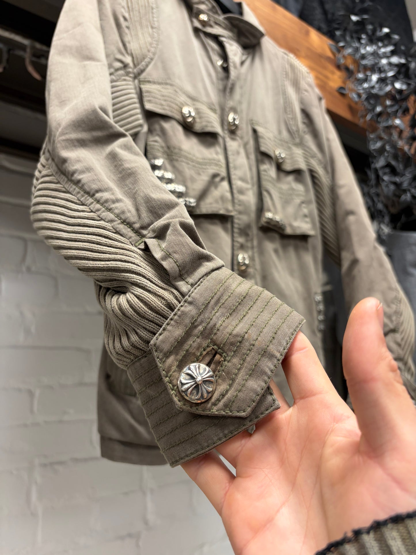 Chrome Hearts ‘Cherry Bomb’ 925 Silver ‘Pyramid Stud’ Custom Order M-65 Field Jacket