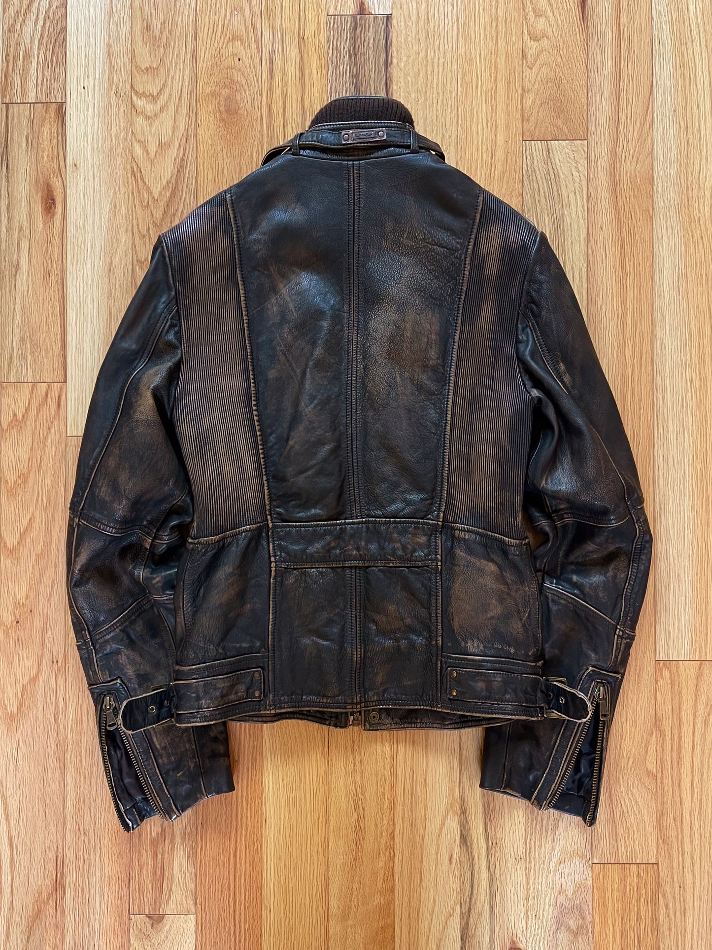 Early 2000’s Dolce & Gabbana Washed Brown Leather Jacket