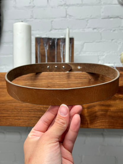 Maison Margiela Brown Leather ‘Gemstone’ Studded Belt