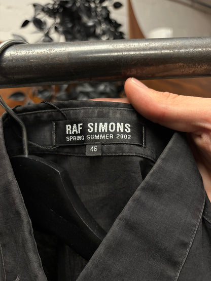 SS2002 Raf Simons ‘Woe Unto Those Who Spit on the Fear Generation’ Cutoff Button Up Shirt