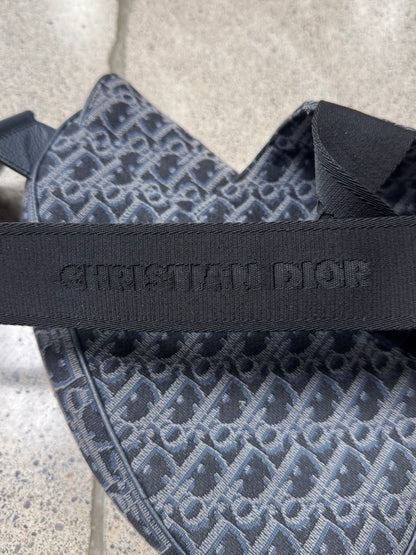 Dior Trotter Monogram Denim ‘Saddle’ Bag
