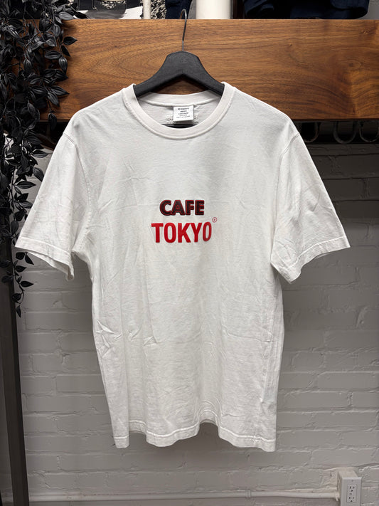 SS2019 Vetements ‘Cafe Tokyo’ Oversized White Graphic T-Shirt