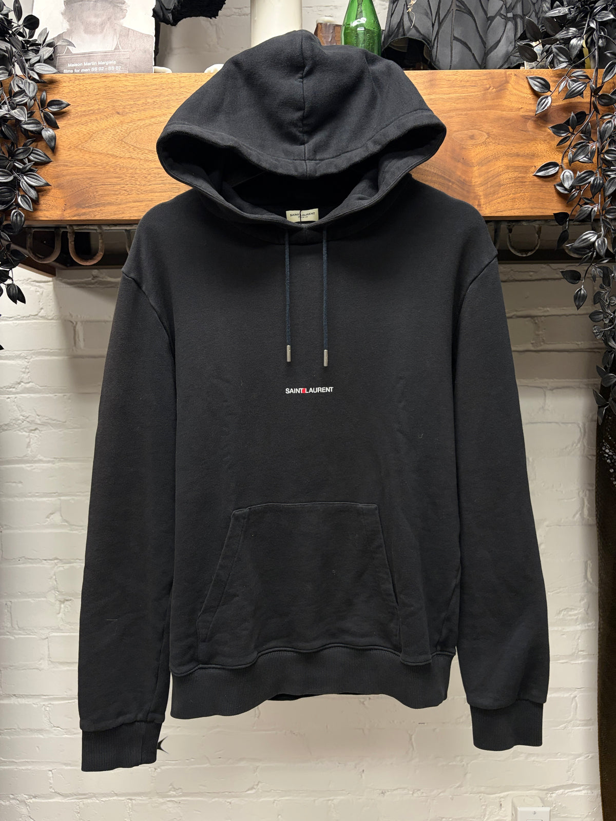 2020 Saint Laurent Black Classic ‘Box Logo’ Minimal Hoodie