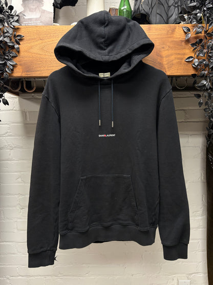2020 Saint Laurent Black Classic ‘Box Logo’ Minimal Hoodie