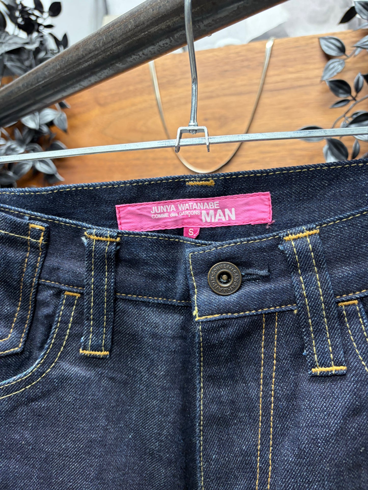 2011 Junya Watanabe Reconstructed Patchwork Raw Blue Bootcut Denim