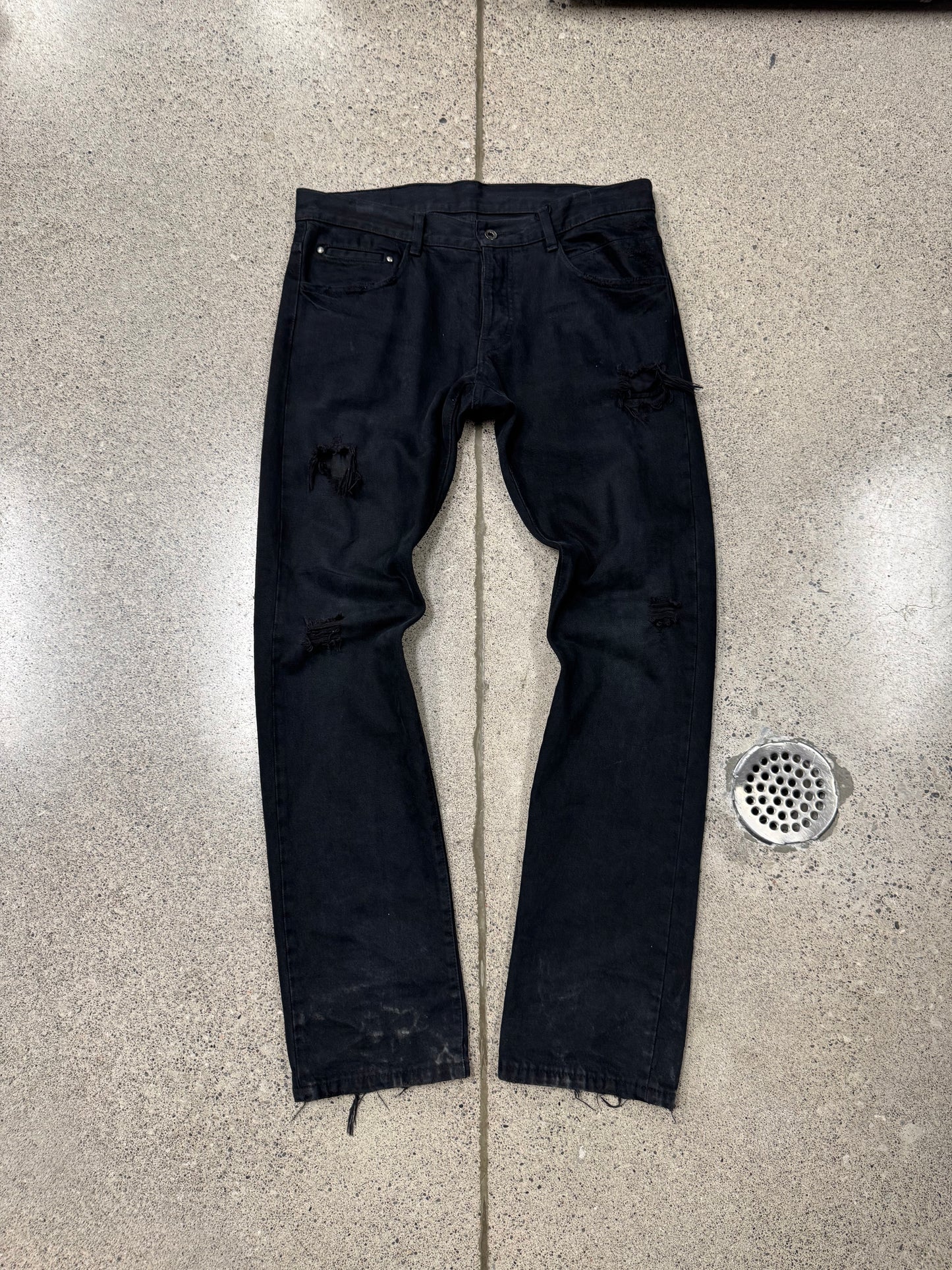 5131 Pour Les Hommes Snakeskin Leather Patch Flared Denim