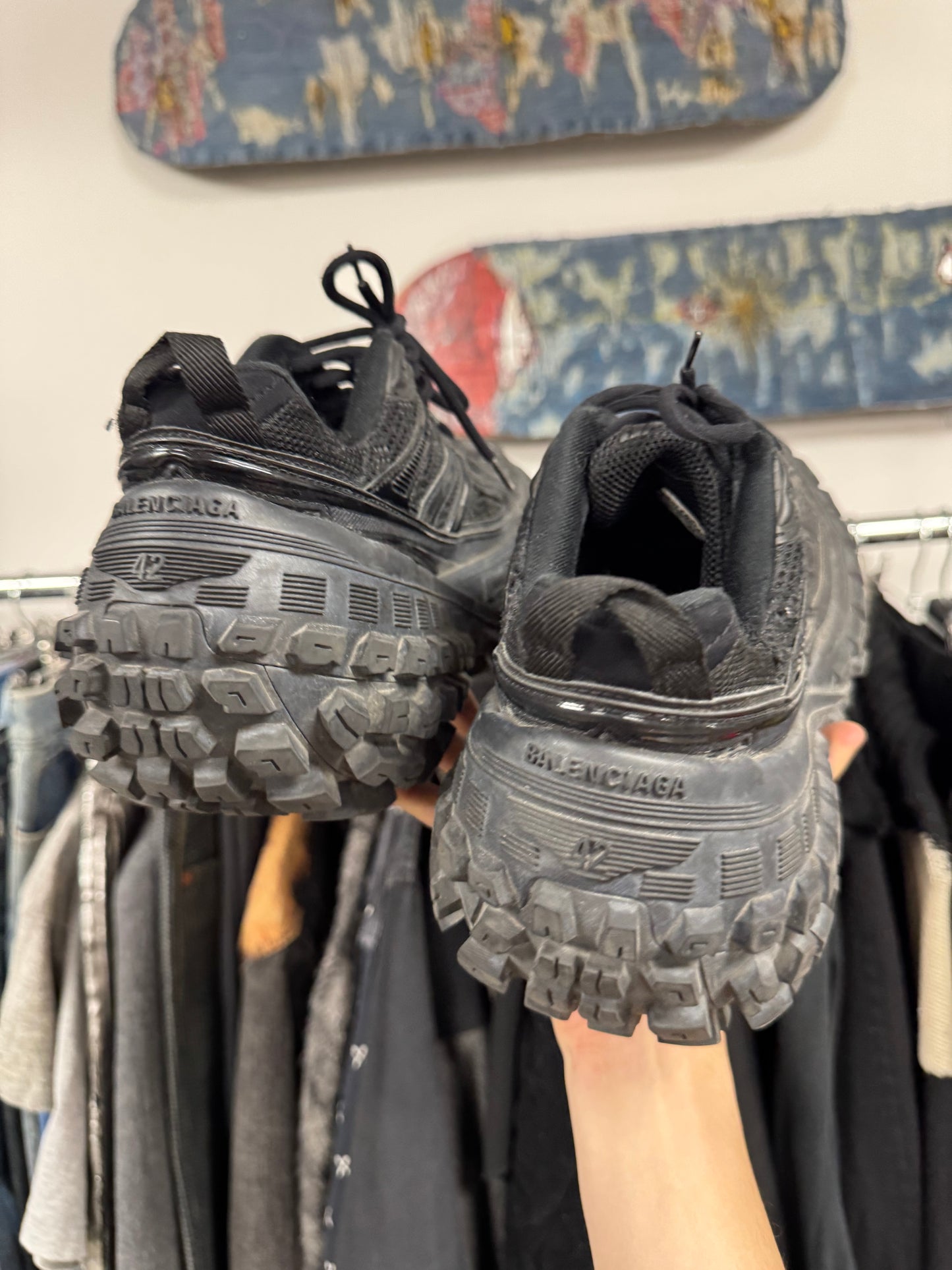 Balenciaga ‘Defender’ Bounce Black Low Top Sneakers